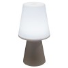 Lampa de masa exterior Wiza, polipropilena, alba, reincarcabila, LED, USB, H.23 cm, 161648