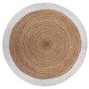 Covor rotund, iuta, alb, D.120 cm, 146295Z