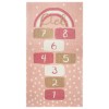 Covor copii Hopscotch, poliester, roz, 80x150 cm, 158645