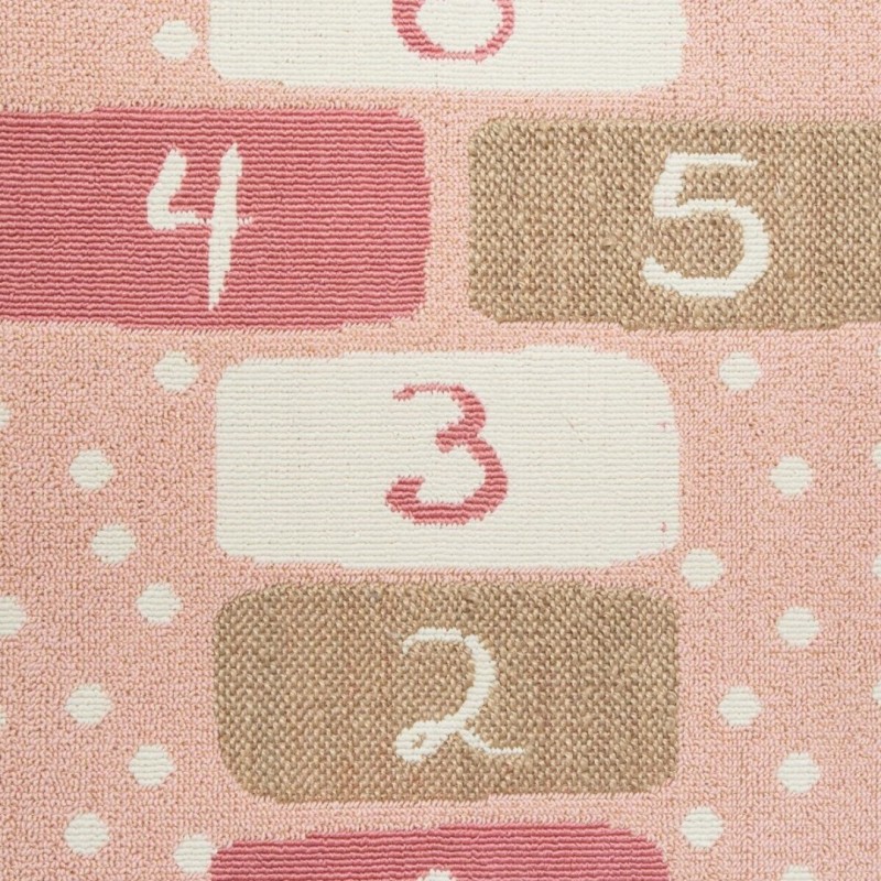 Covor copii Hopscotch, poliester, roz, 80x150 cm, 158645