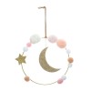 Decoratiune perete Moon, metal, poliester, multicolor, H.21 cm, 158663