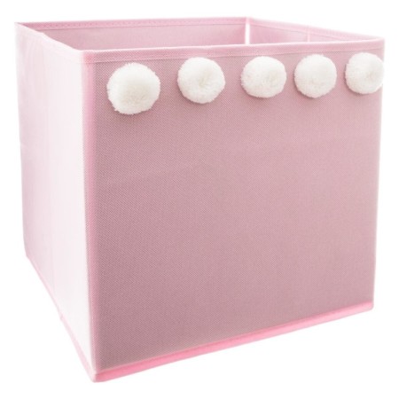 Cutie depozitare Pompom, carton, polipropilena, roz, 29x29 cm, 158710A