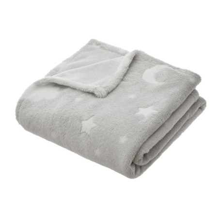 Patura pentru copii Glow, poliester, gri, 125x150 cm, 158771B