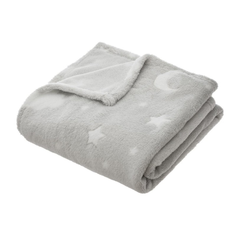 Patura pentru copii Glow, poliester, gri, 125x150 cm, 158771B