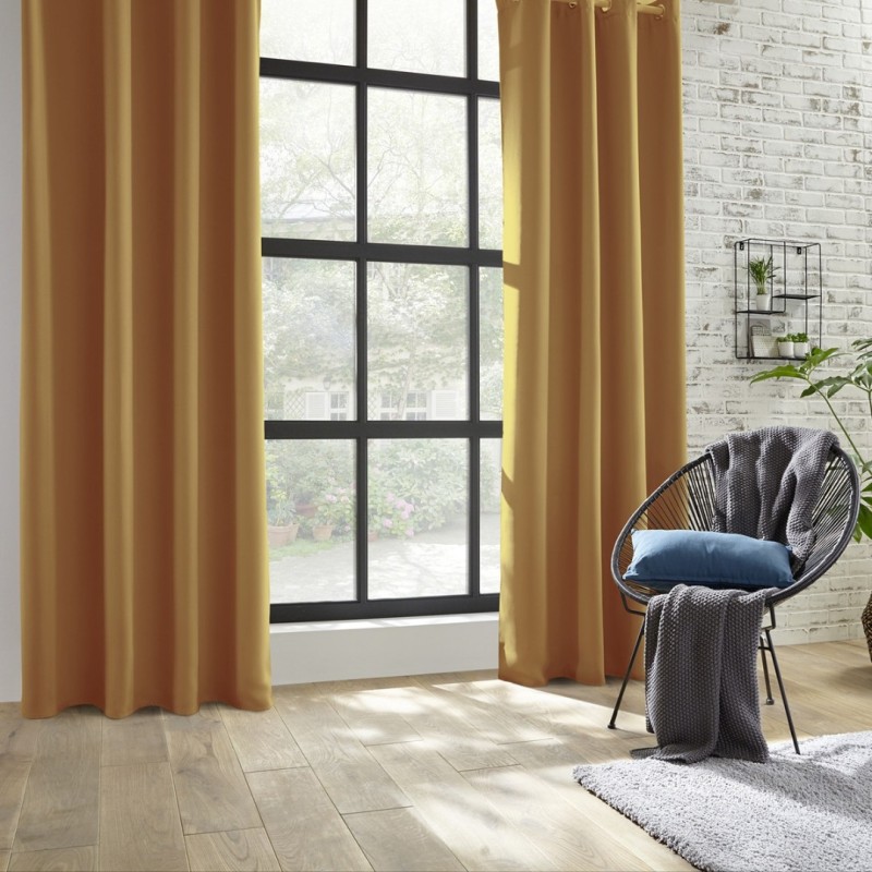 Draperie Odelie, poliester, galben mustar, 140x260 cm, 103859R
