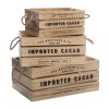 Set 3 cutii depozitare Colonial, lemn, L.23/29/35 cm, 157278
