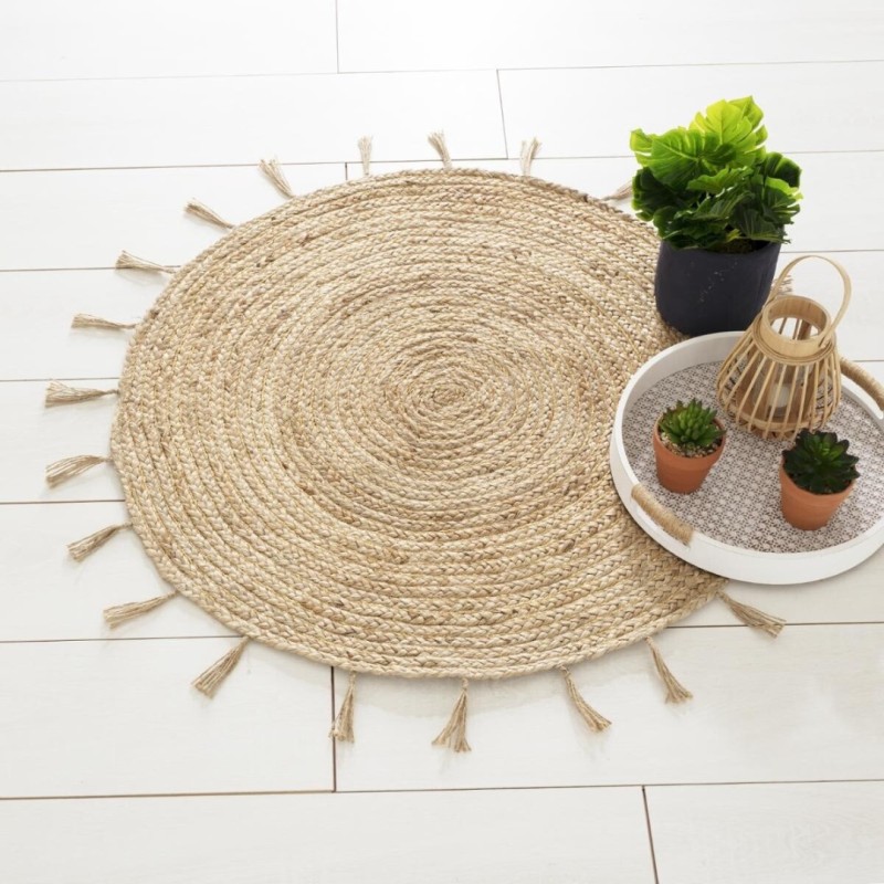 Covor Cosy, iuta, bej, D.80 cm, 164014