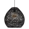 Suspensie Mona, metal, sfoara, negru, 1XE27, D.35 cm, 168223