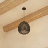 Suspensie Mona, metal, sfoara, negru, 1XE27, D.35 cm, 168223