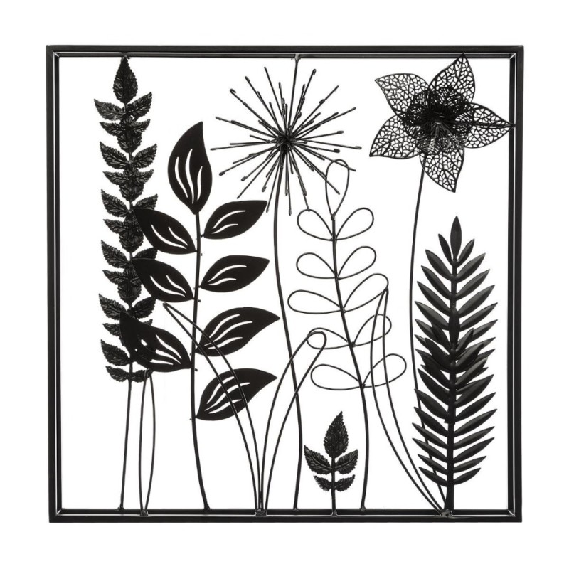 Decoratiune perete Ella, metal, negru, H.50 cm, 169390
