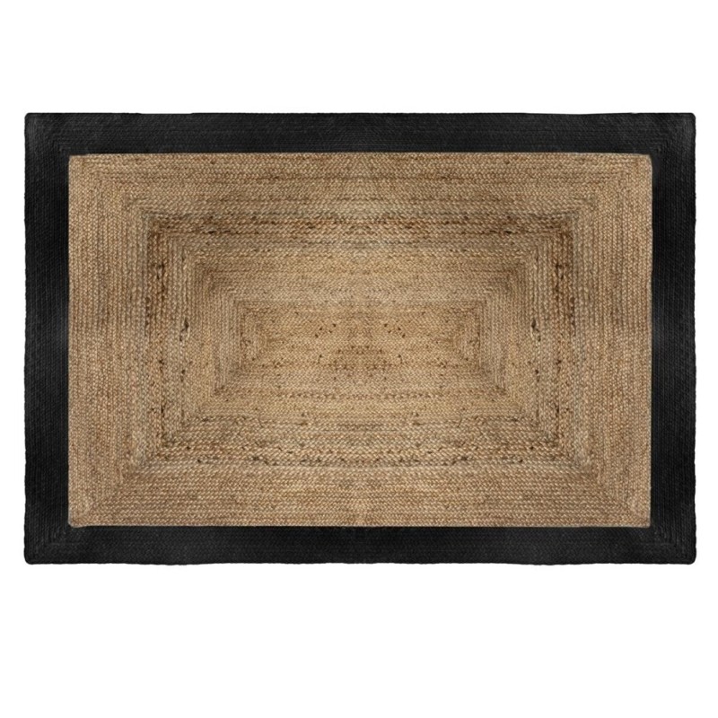 Covor iuta naturala, negru, 120x170 cm, 168857J