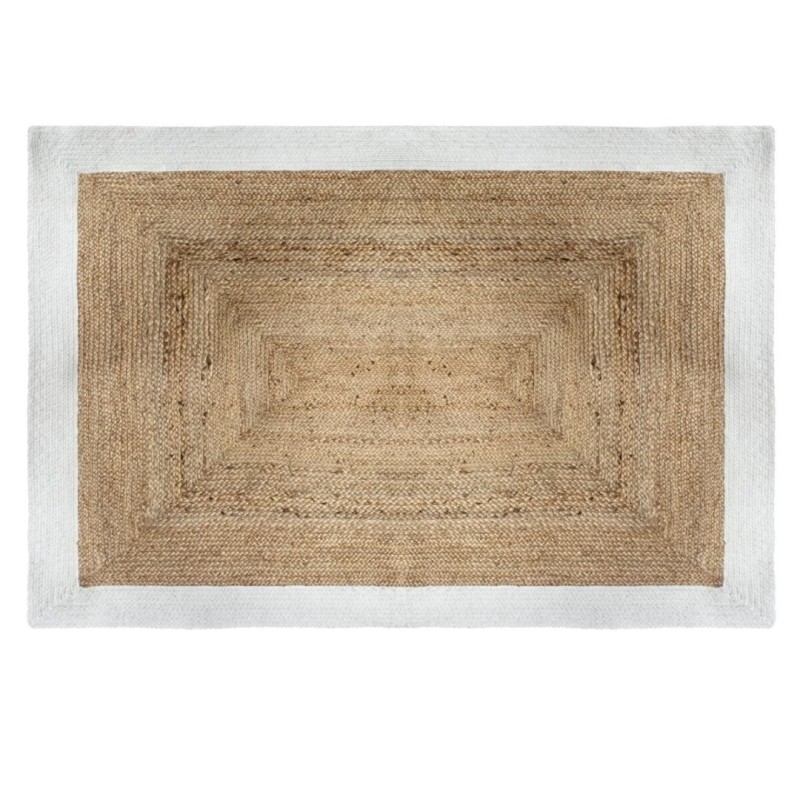 Covor iuta naturala, alb, 120x170 cm, 168857Z