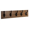 Cuier perete Oliver, MDF, metal, maro, L.50 cm, 173906