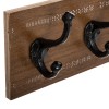 Cuier perete Oliver, MDF, metal, maro, L.50 cm, 173906