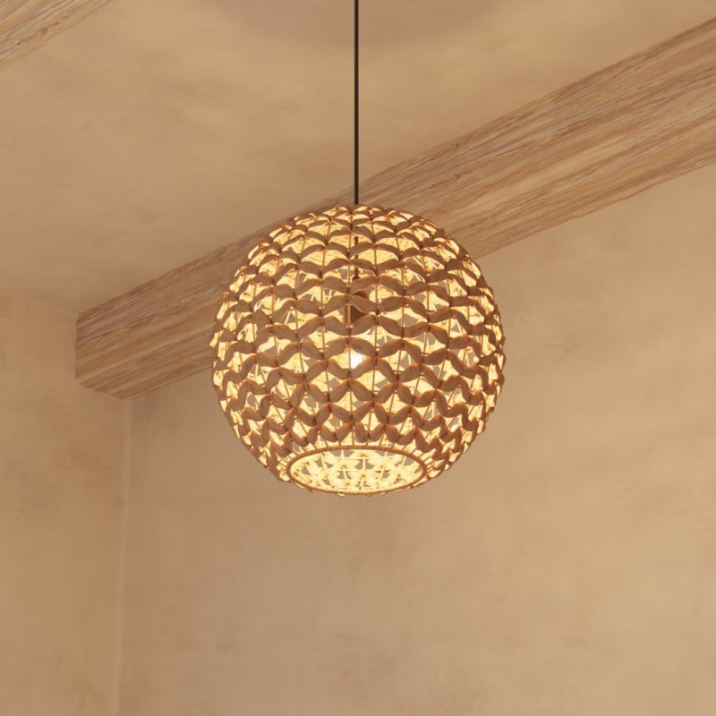 Suspensie Sand, metal, zambila de apa, bej, 1XE27, D.38 cm, 173216
