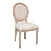 Scaun dining Cleon, lemn de cauciuc, poliester, bej, H.93 cm, 179174A