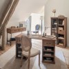 Scaun dining Cleon, lemn de cauciuc, poliester, bej, H.93 cm, 179174A
