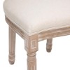 Scaun dining Cleon, lemn de cauciuc, poliester, bej, H.93 cm, 179174A