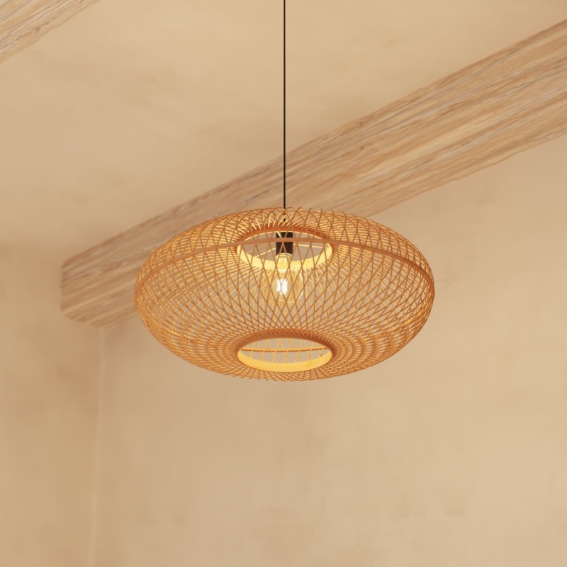 Suspensie Loren, PVC, bambus, 1XE27, D.60 cm, 181910