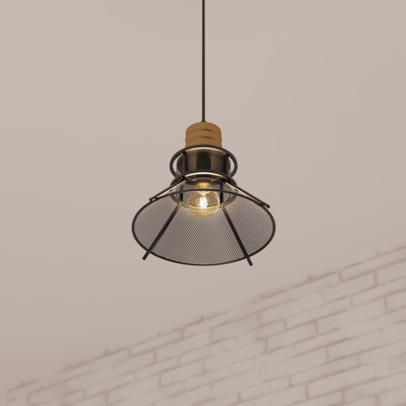 Suspensie Rodo, metal, negru, 1XE27, D.32 cm, 181945