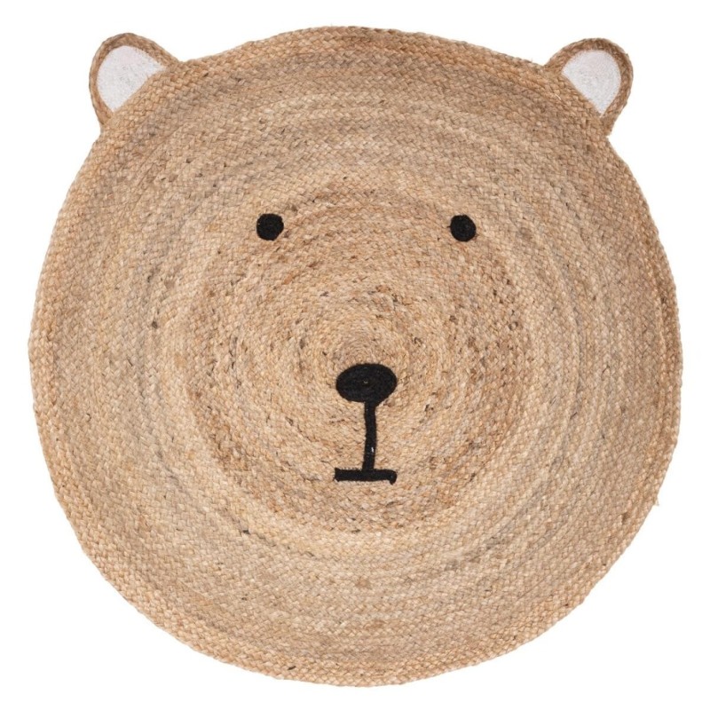 Covor copii Bear, iuta, bej, D.100 cm, 174207