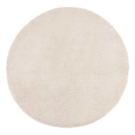 Covor rotund, poliester, ivoar, D.80 cm, 172421A