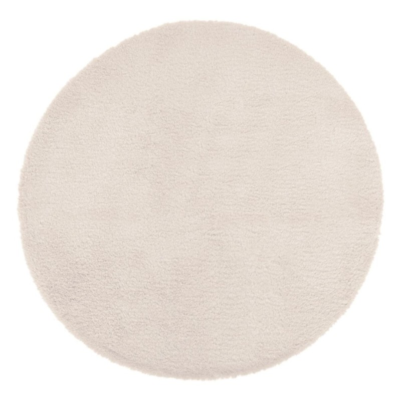 Covor rotund, poliester, ivoar, D.80 cm, 172421A