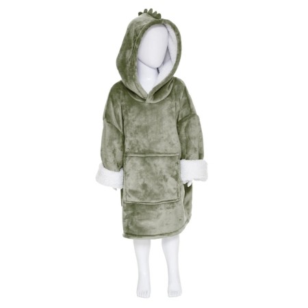 Patura Fleece pentru copii Dinosaur, poliester, verde, 174252B
