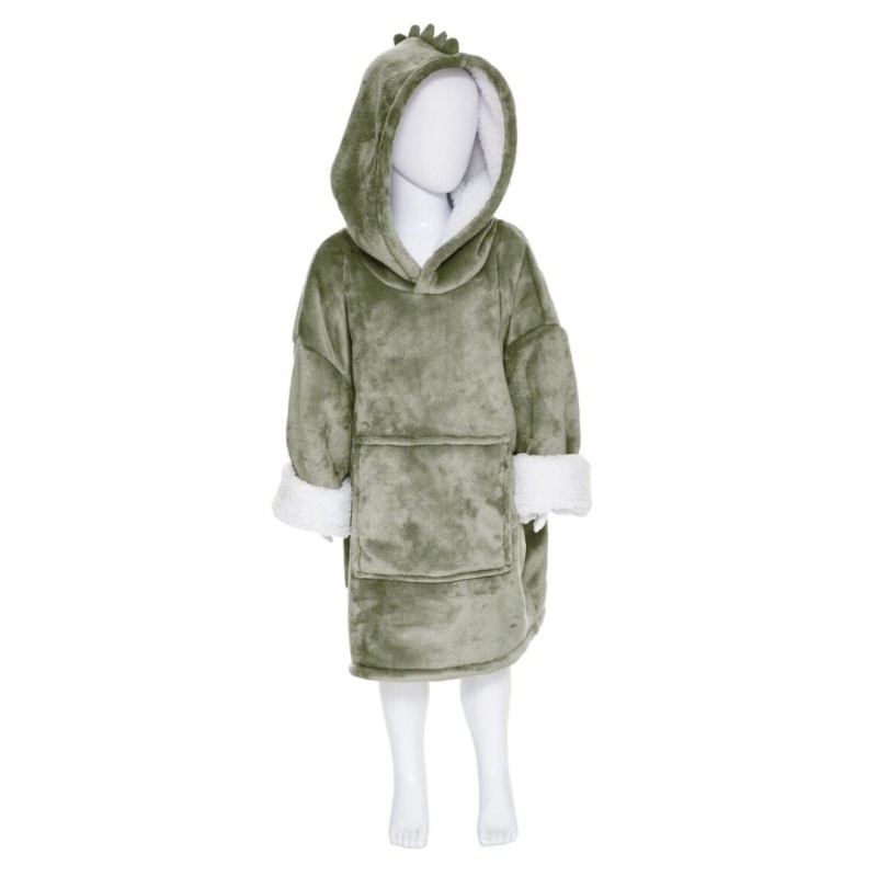 Patura Fleece pentru copii Dinosaur, poliester, verde, 174252B
