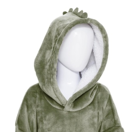 Patura Fleece pentru copii Dinosaur, poliester, verde, 174252B