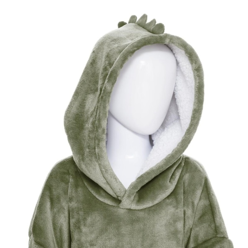 Patura Fleece pentru copii Dinosaur, poliester, verde, 174252B
