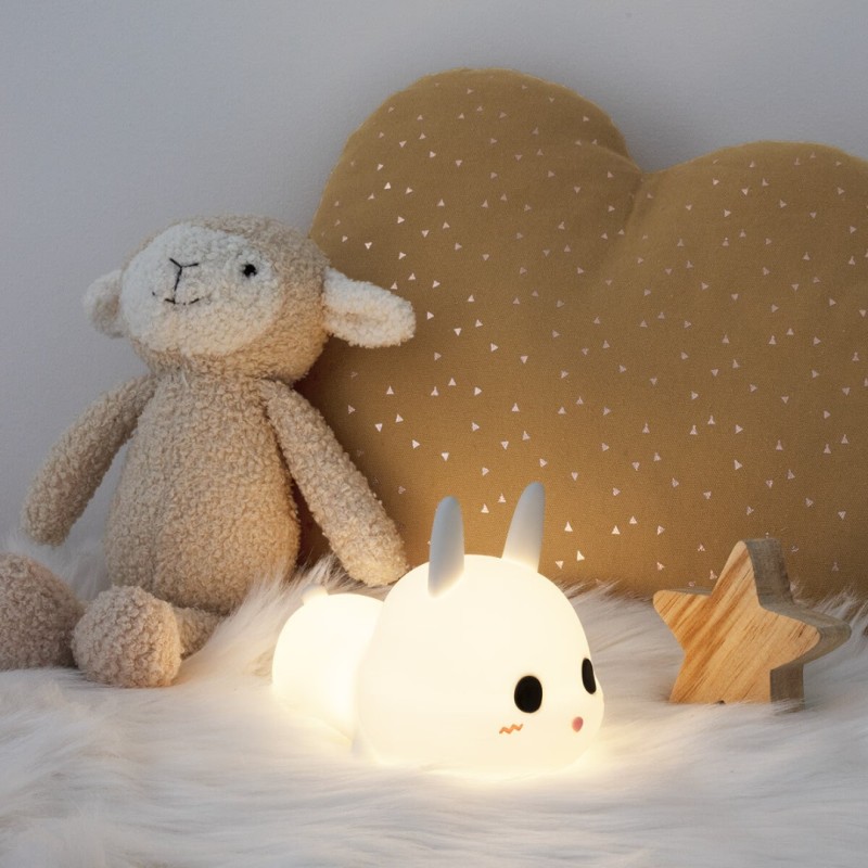Lampa de veghe Rabbit, silicon, incarcare USB, alb, 174293