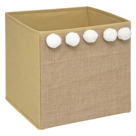 Cutie depozitare Pompom, carton, polipropilena, maro, 29x29 cm, 174304