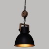 Suspensie Silas, metal, negru, 1XE27, D.23 cm, 182454