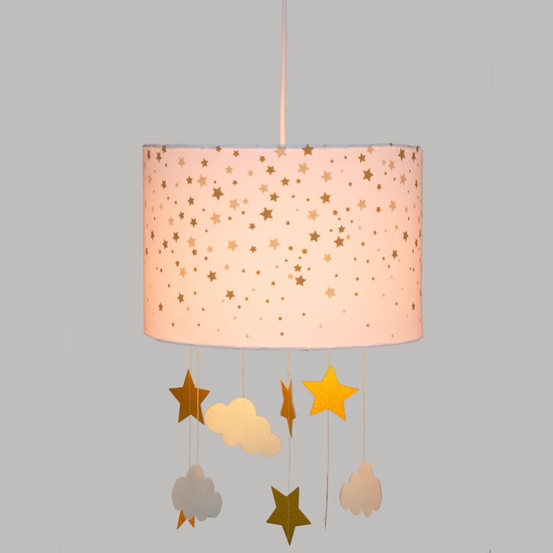 Suspensie Maya, metal, poliester, multicolor, 1XE27, D.30 cm, 174300B