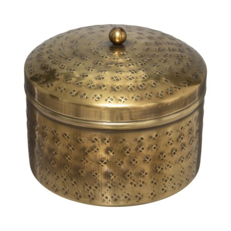 Set 2 cutii depozitare Oasis, metal, auriu, D,10/13 cm, 182242