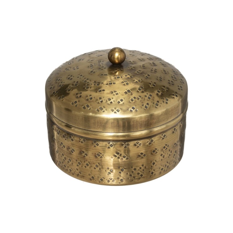 Set 2 cutii depozitare Oasis, metal, auriu, D,10/13 cm, 182242