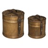 Set 2 cutii depozitare Bruce, lemn, maro, D.20/25 cm, 182352