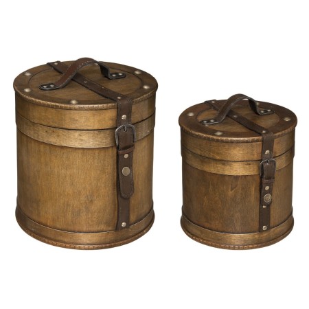 Set 2 cutii depozitare Bruce, lemn, maro, D.20/25 cm, 182352