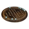Joc Solitaire, lemn de mango, sticla, maro, D.22 cm, 173483
