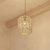 Suspensie Raahe, metal, sfoara, bej, 1XE27, D.28 cm, 186302