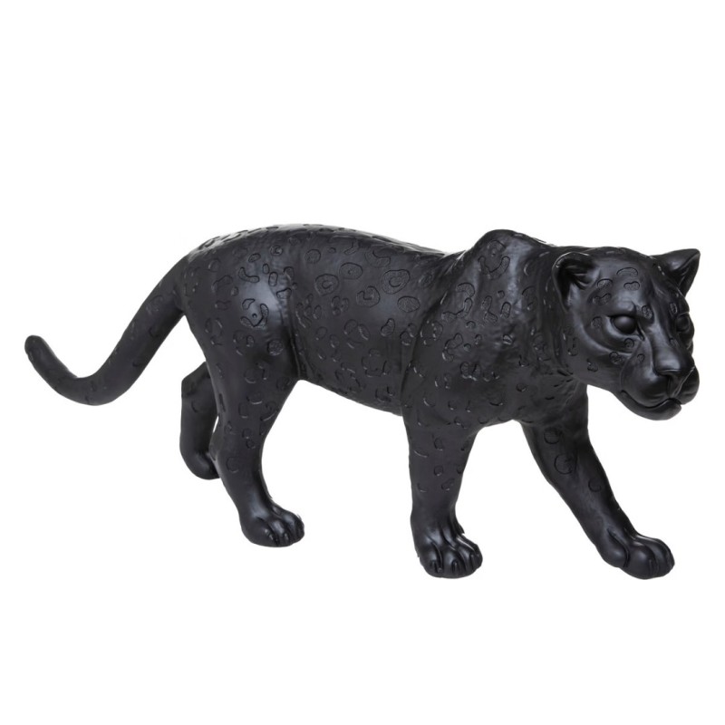 Statueta Leopard, polirasina, negru, H.28 cm, 187934