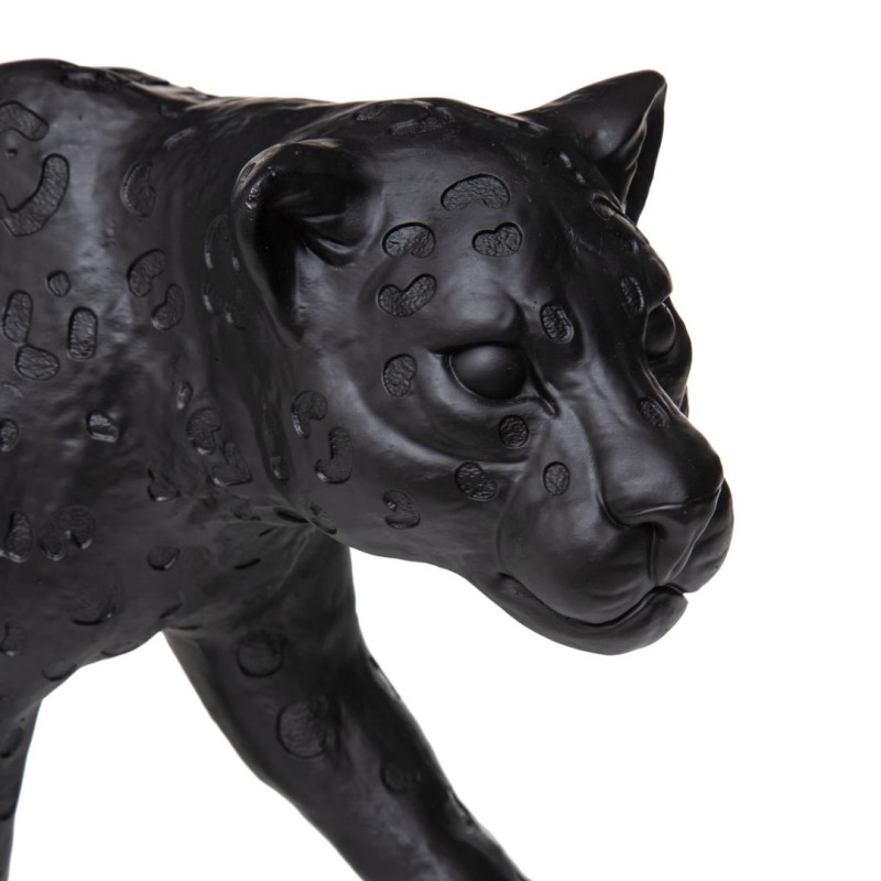 Statueta Leopard, polirasina, negru, H.28 cm, 187934