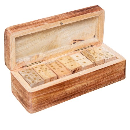 Joc domino, lemn de mango, 16x5 cm, 187911