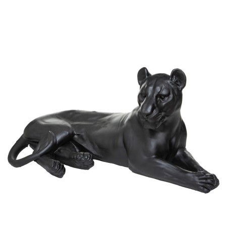 Statueta Leopard, polirasina, negru, H.38 cm, 187936 