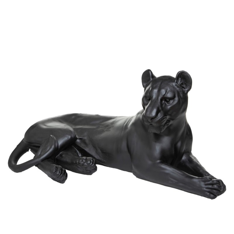 Statueta Leopard, polirasina, negru, H.38 cm, 187936