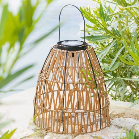 Lampa solara exterior Esha, metal, polipropilena, bej, H.32 cm, 190603