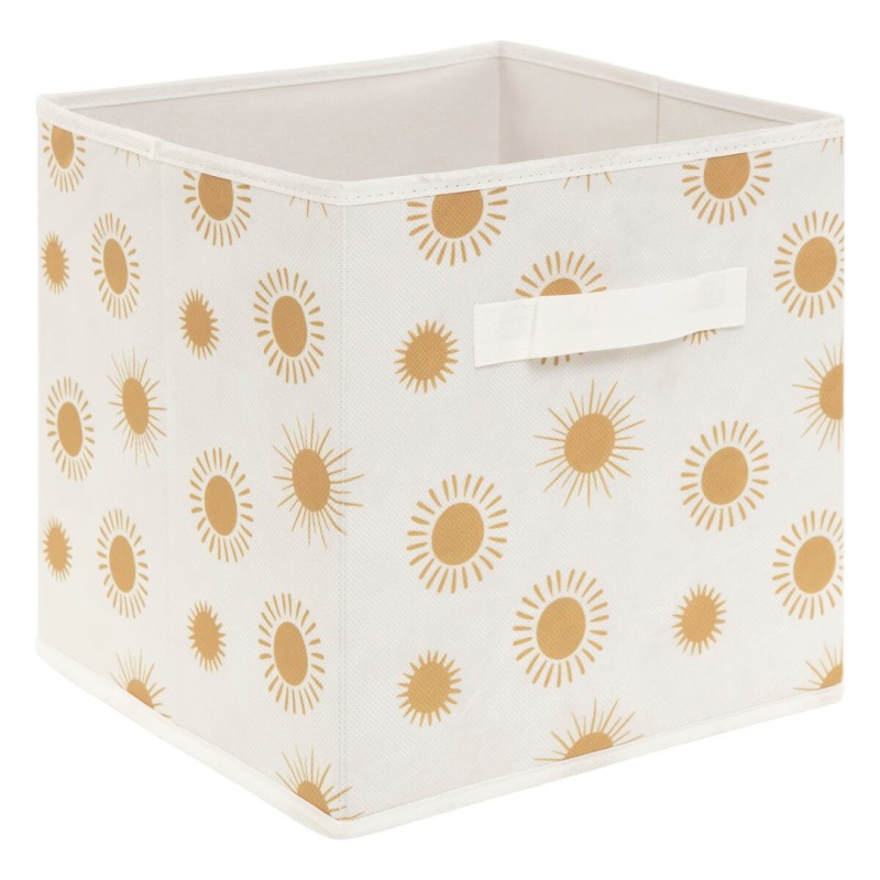 Set 2 cutii depozitare, polipropilena alb/bej, 29x29 cm, Soleil, 193999B