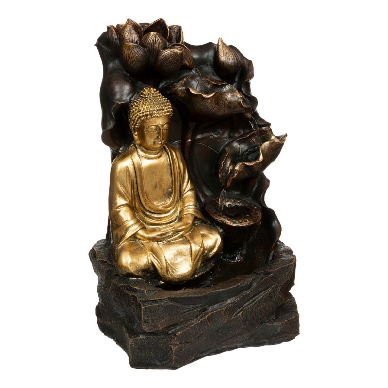 Fantana decorativa Buddha, polirasina, auriu, H.40 cm, 193289