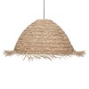 Suspensie Sea view, metal, paie, bej, 1XE27, D.56 cm, 190693
